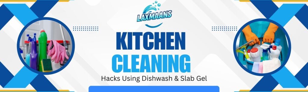 kitchen cleaning hacks dishwash gel hacks slab gel uses clean kitchen tips natural kitchen cleaner Laxmaans dishwash gel